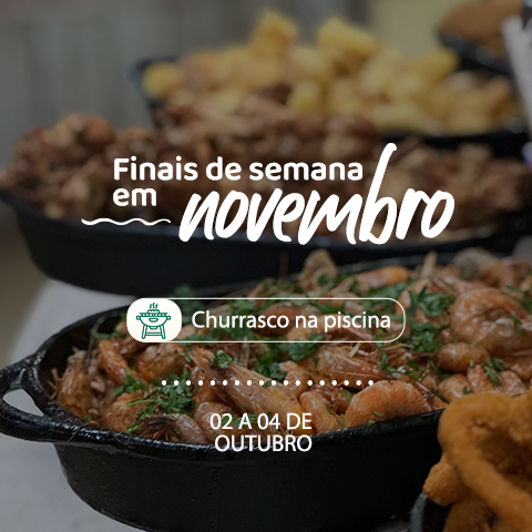 Churrasco na piscina em novembro